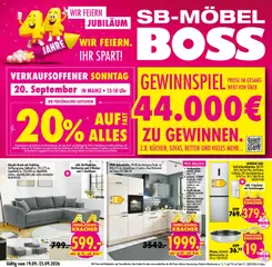 Vorschau von dem Prospekt des Geschäftes SB Möbel Boss, gültig ab dem 19.09.2026