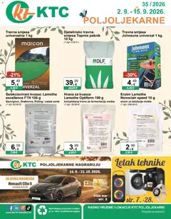 Pregled letka KTC Katalog poljoljekarne trgovine KTC vrijedi od 02.09.2026