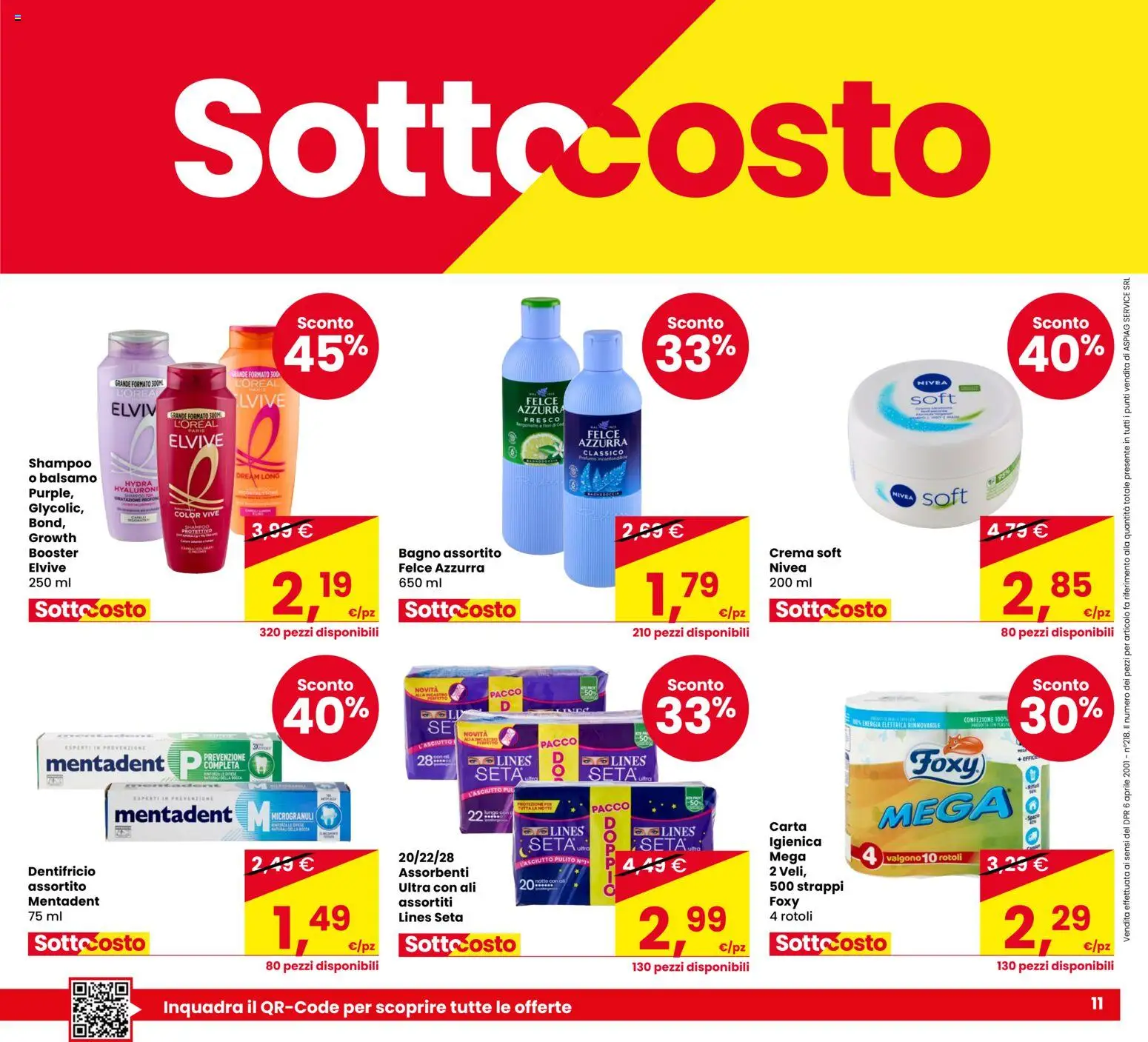 Anteprima dell'opuscolo Despar volantino Due Carrare dal negozio Despar valido da 22/10/2026 - Crema, Bagno, Shampoo, Assorbenti, Dentifricio, Balsamo