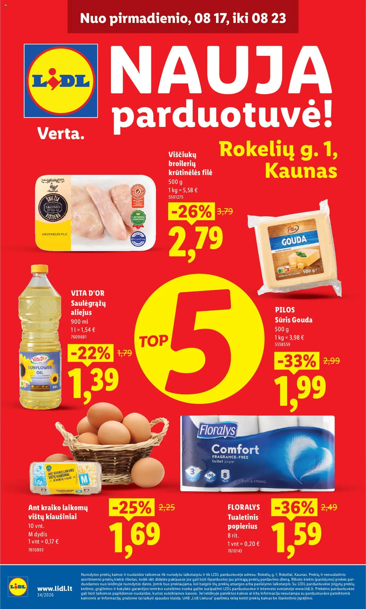 LIDL parduotuvės leidinio LIDL leidinys - Nauja parduotuvė Kaune galiojančio nuo 2026.08.17 peržiūra