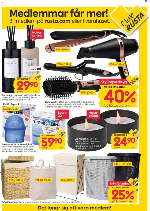 Nytt Rusta reklamblad från 12/10