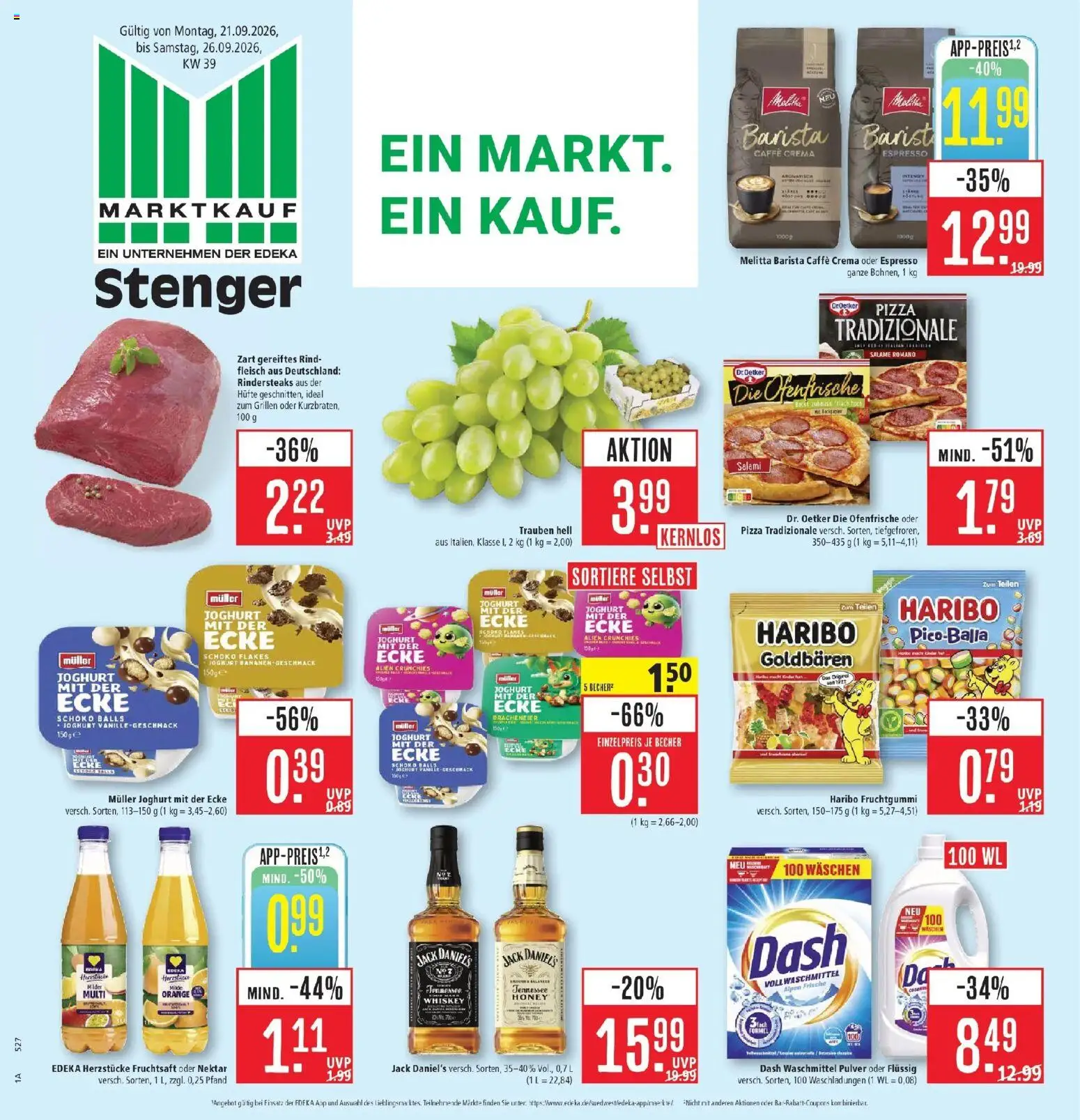 Vorschau von dem Prospekt des Geschäftes Marktkauf, gültig ab dem 21.09.2026