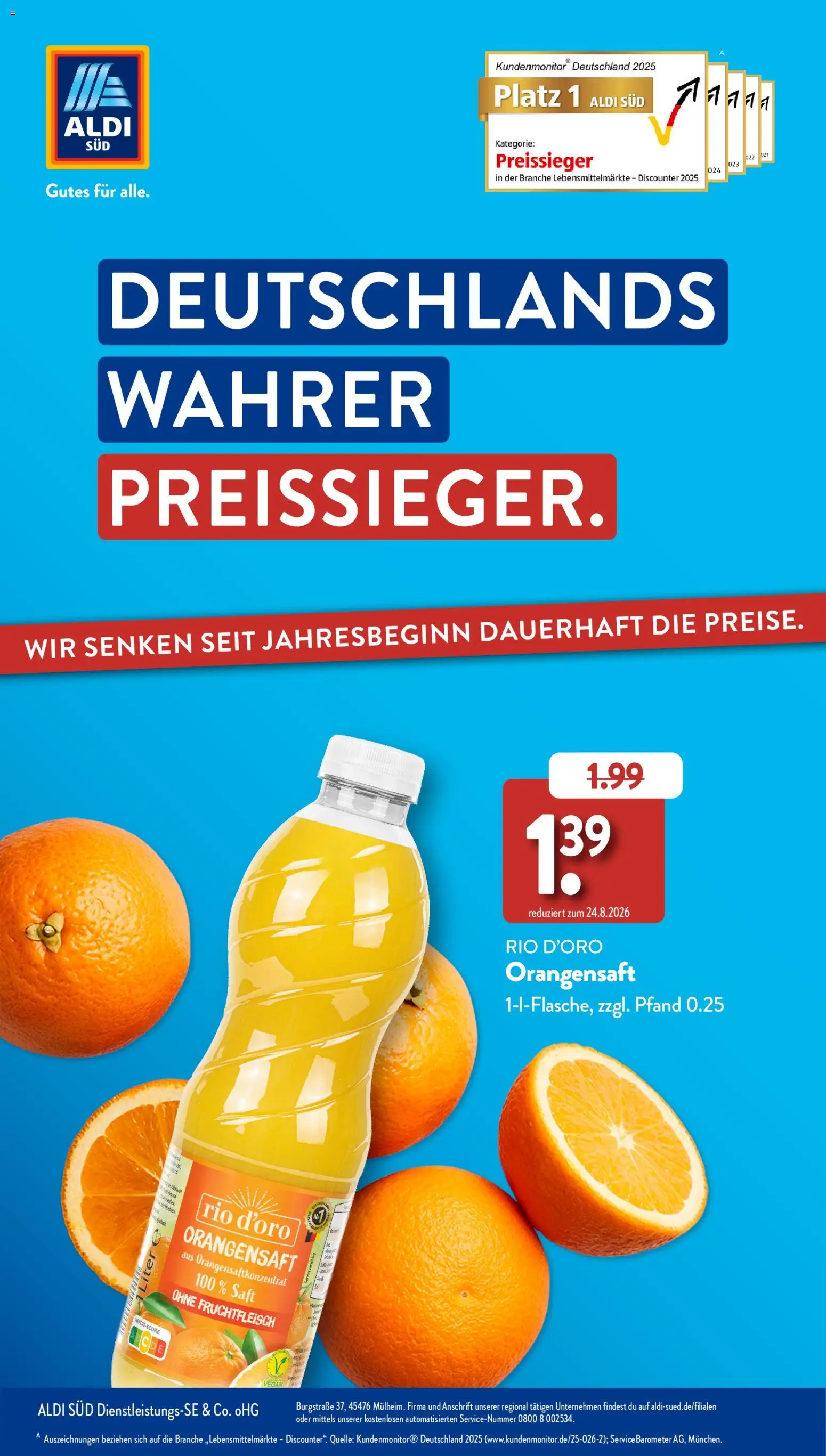 Vorschau von dem Prospekt des Geschäftes Aldi Süd, gültig ab dem 01.09.2026
