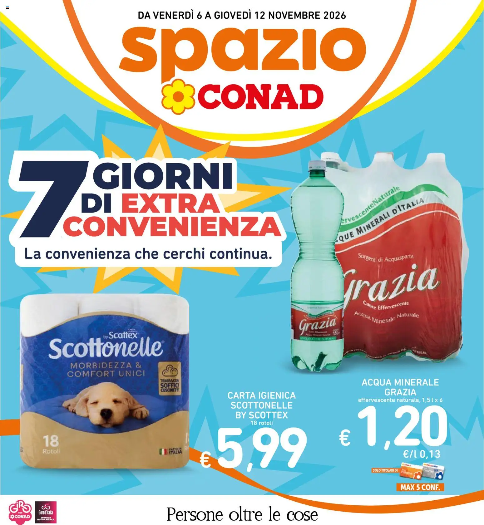 Anteprima dell'opuscolo Spazio Conad volantino dal negozio Spazio Conad valido da 30/10/2026 - Acqua, Acqua minerale, Carta igienica