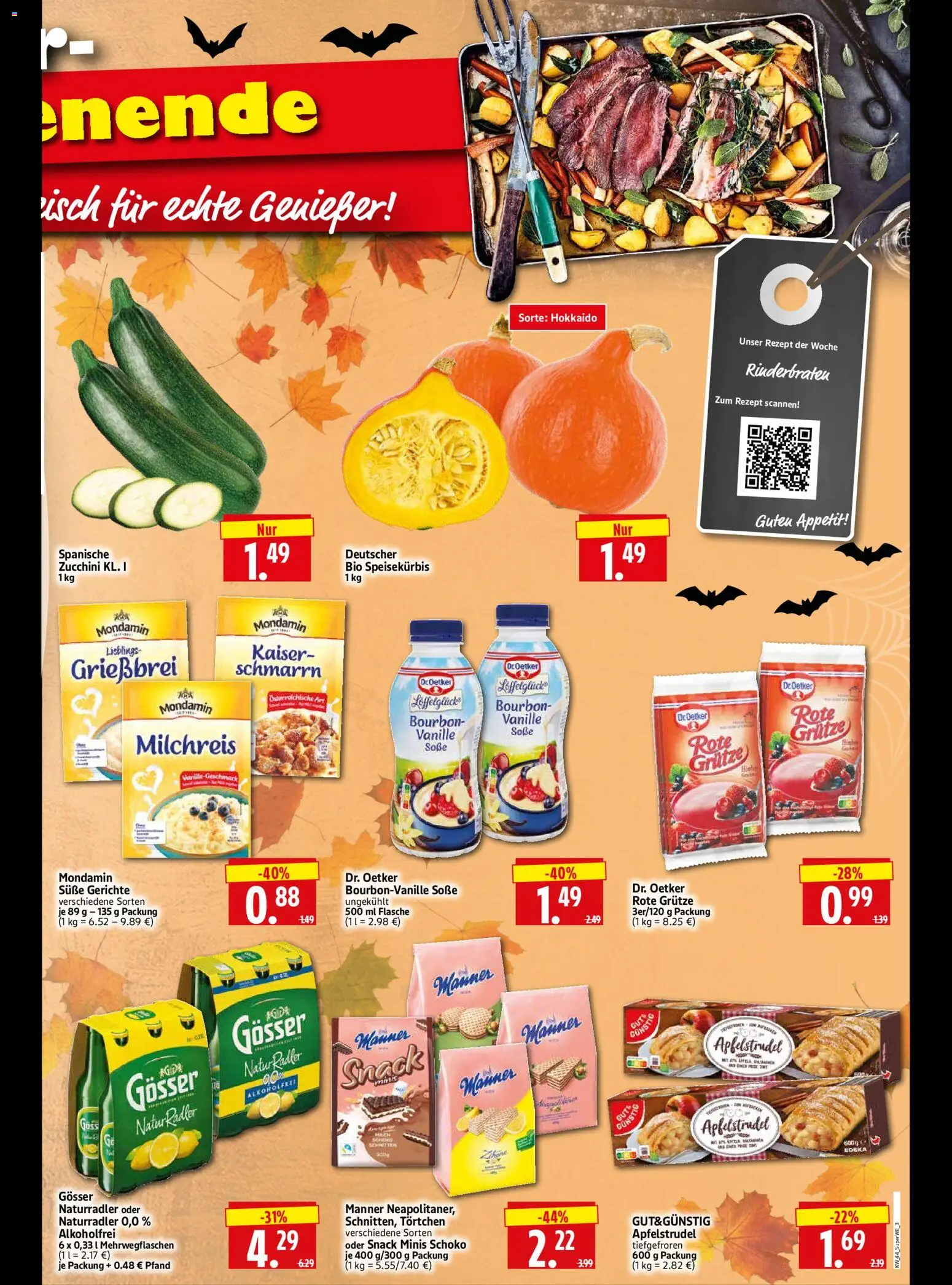 Vorschau von dem Prospekt des Geschäftes HERKULES, gültig ab dem 29.10.2026 - Gerichte, Zucchini, Rinderbraten, Vanille, Radler, Soße, Bourbon