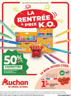 Voorbeeld van Auchan Rentrée prix KO hypers van winkel Auchan geldig vanaf 11/08/2026
