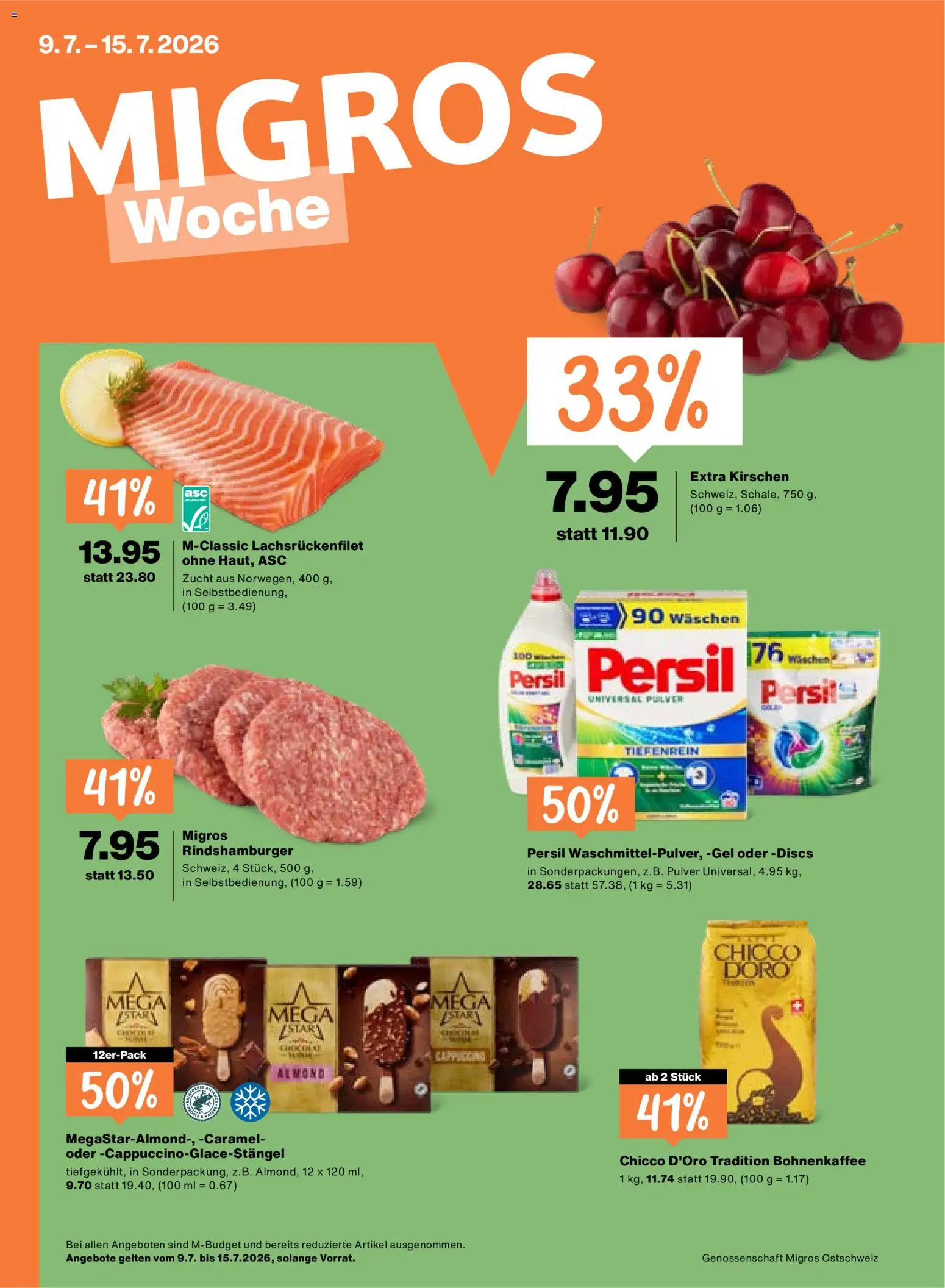 Vorschau des Merkblatts Migros aktionen vom Shop Migros gültig von 09.07.2026 bis 15.07.2026