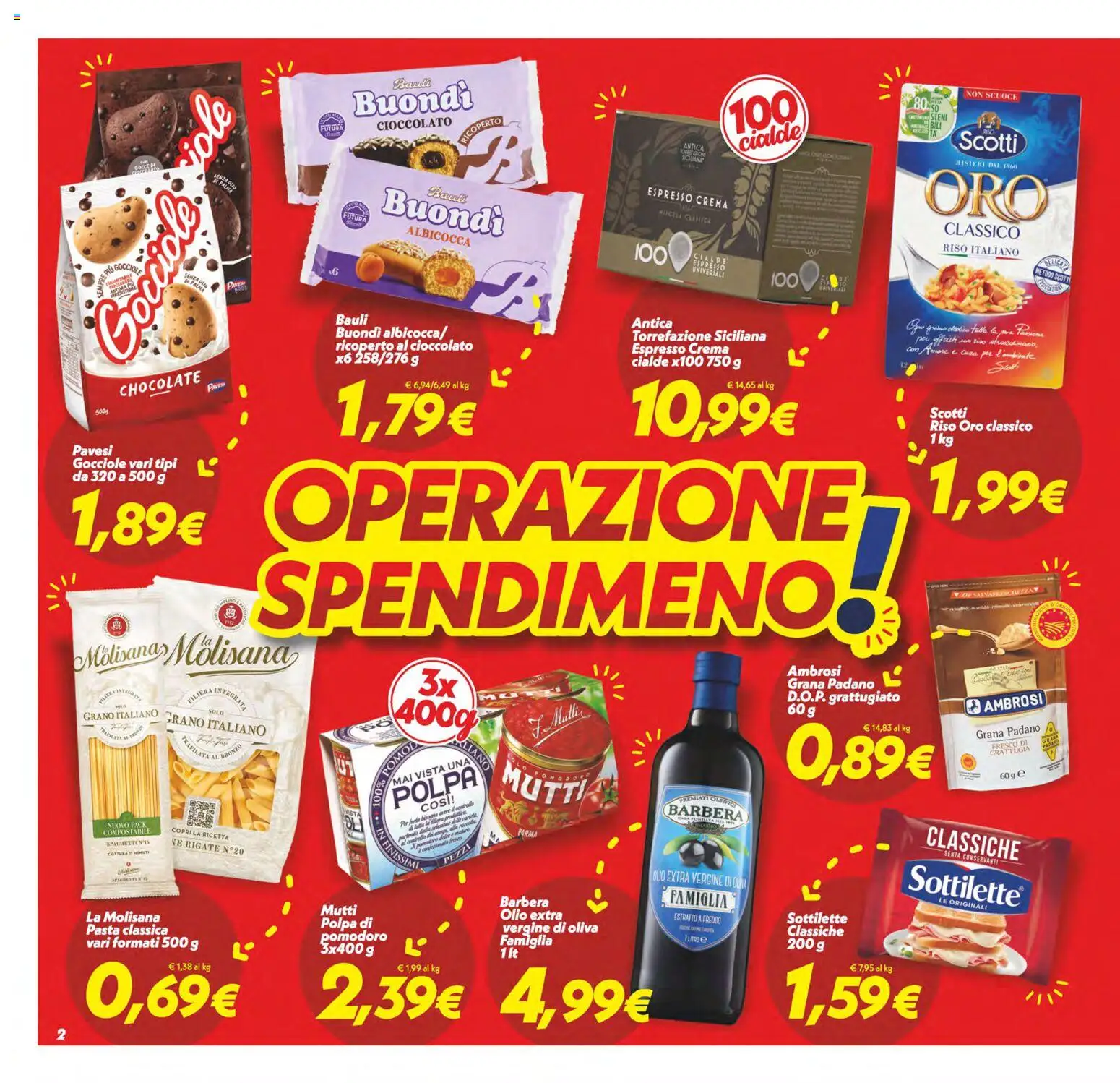 Anteprima dell'opuscolo SuperConveniente volantino Messina, Siracusa, Palermo dal negozio SuperConveniente valido da 23/10/2026 - Pasta, Cioccolato, Olio, Grana Padano, Cialde, Grattugia, La Molisana, Olio extra vergine