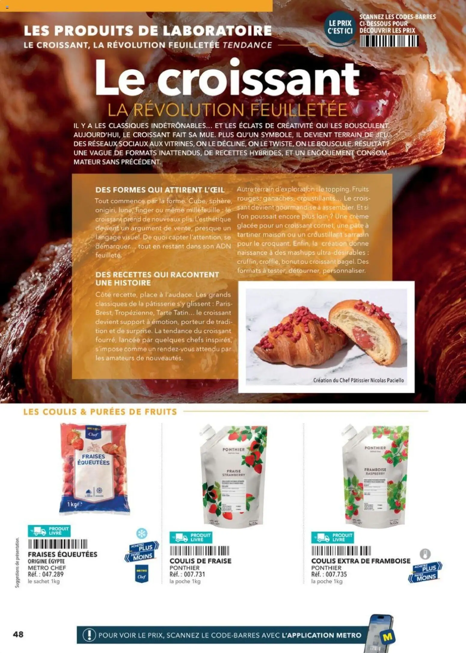 Prévisualisation de Boulangers Pâtissiers du magasin METRO formulaire valide 30/04/2026 - Livre, Croissant, Fraise, Pâte, Fraises, Tarte, Framboise, Crème