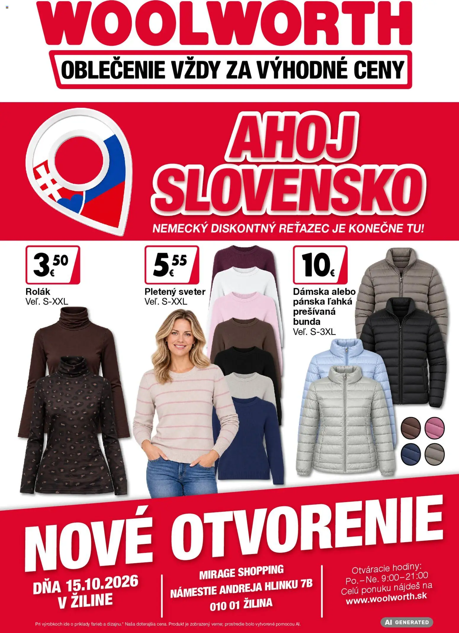 Náhľad Woolworth letáku platného od 09.10.2026 - Hodiny, Bunda, Sveter