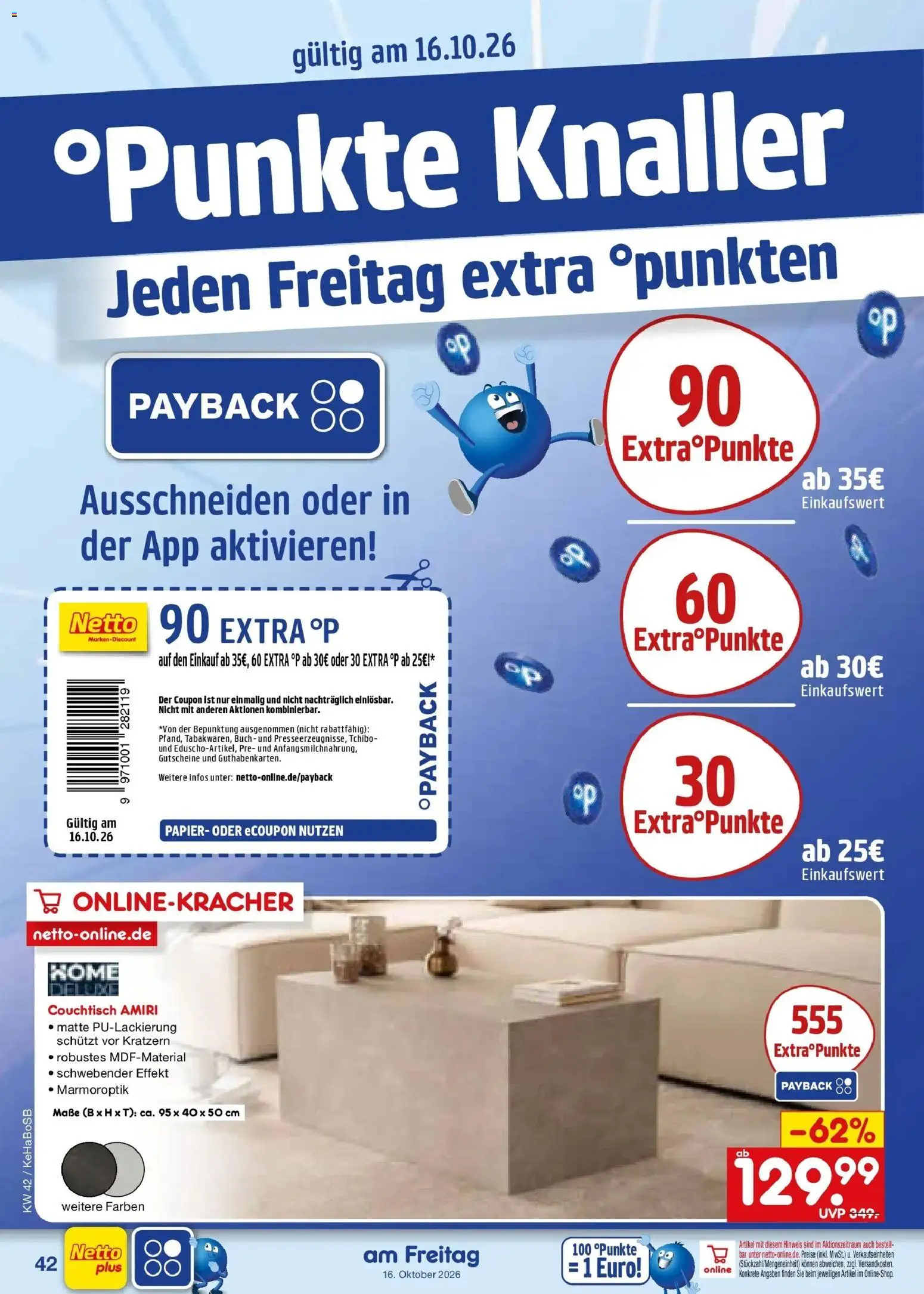 Vorschau von dem Prospekt des Geschäftes Netto Marken-Discount, gültig ab dem 12.10.2026 - Couchtisch