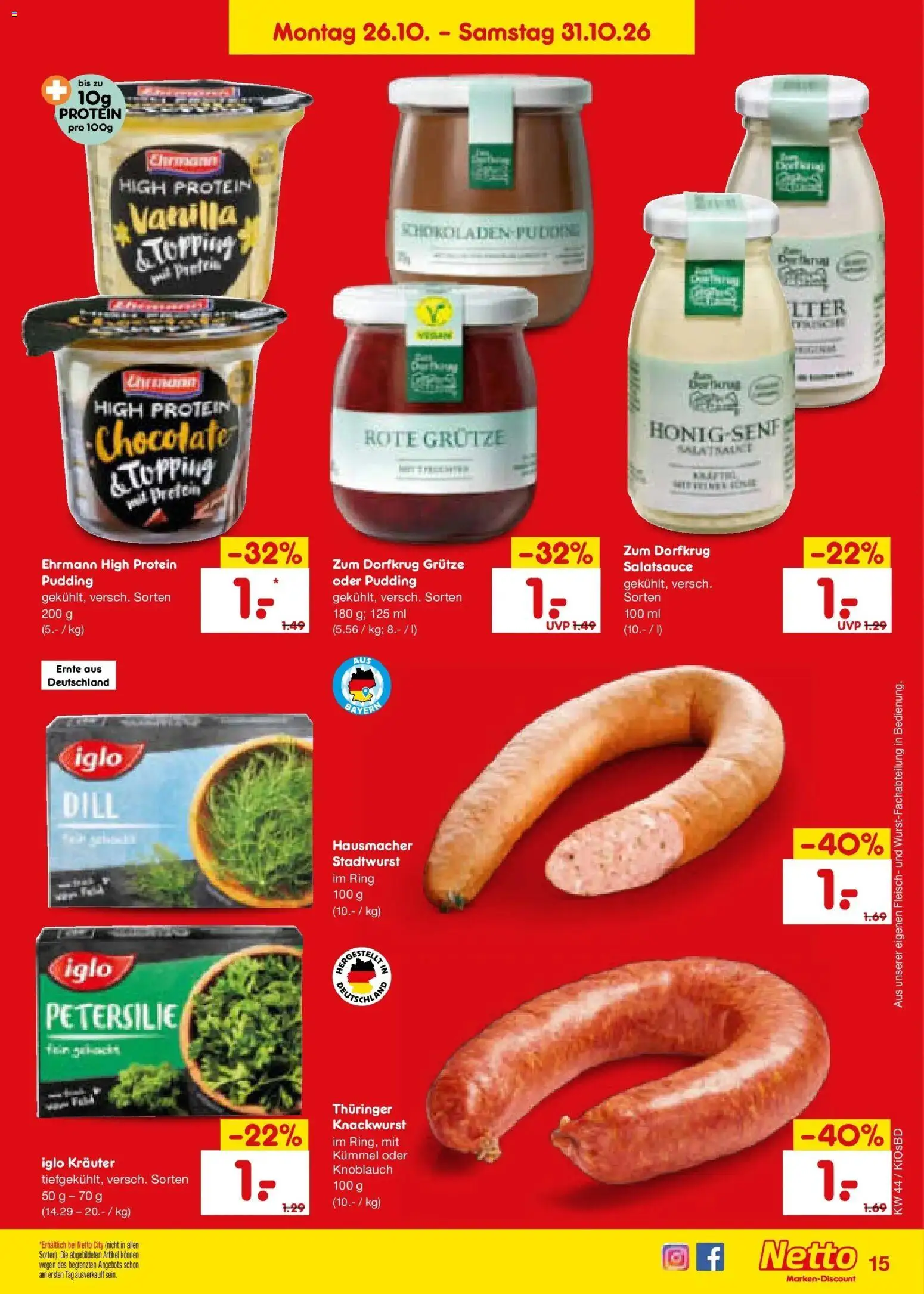 Vorschau von dem Prospekt des Geschäftes Netto Marken-Discount, gültig ab dem 26.10.2026