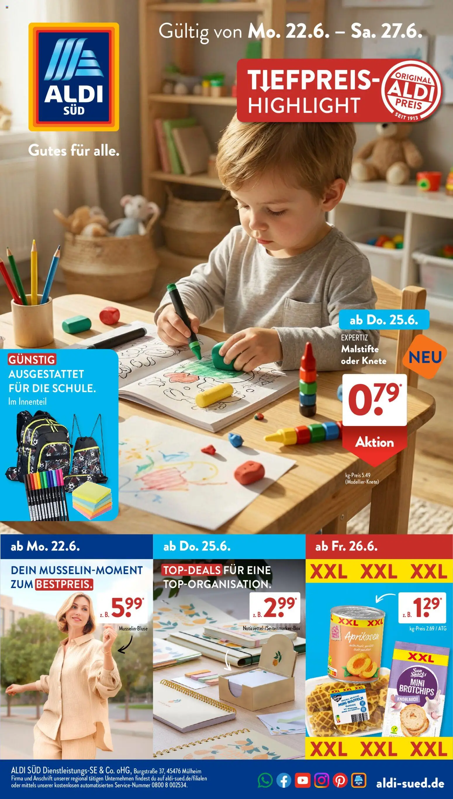 Vorschau von dem Prospekt des Geschäftes Aldi Süd, gültig ab dem 22.06.2026
