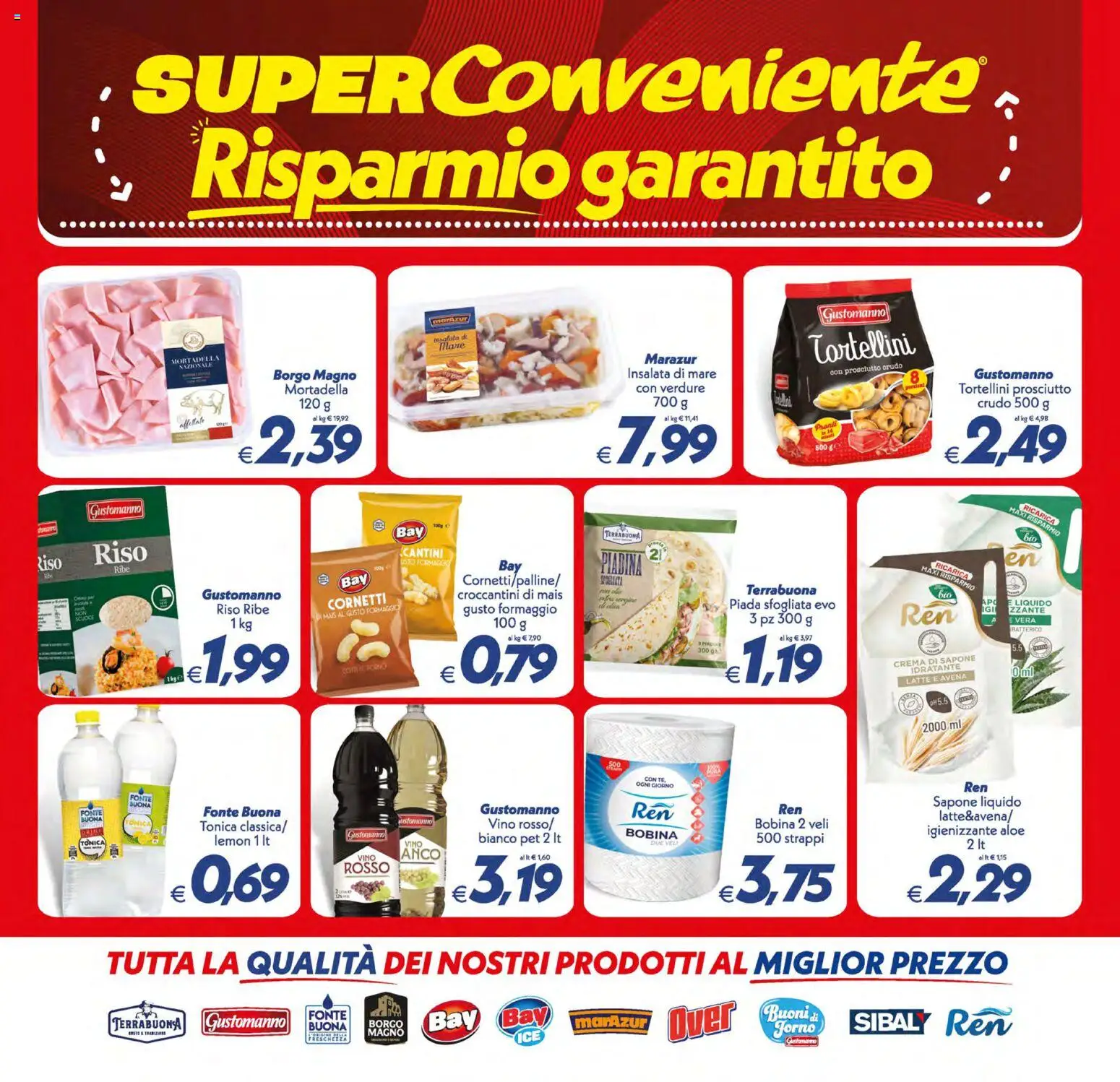 Anteprima dell'opuscolo SuperConveniente volantino Gela, Vittoria dal negozio SuperConveniente valido da 01/09/2026 - Crema, Piadina, Latte, Insalata, Formaggio, Mortadella, Prosciutto Crudo, Mais
