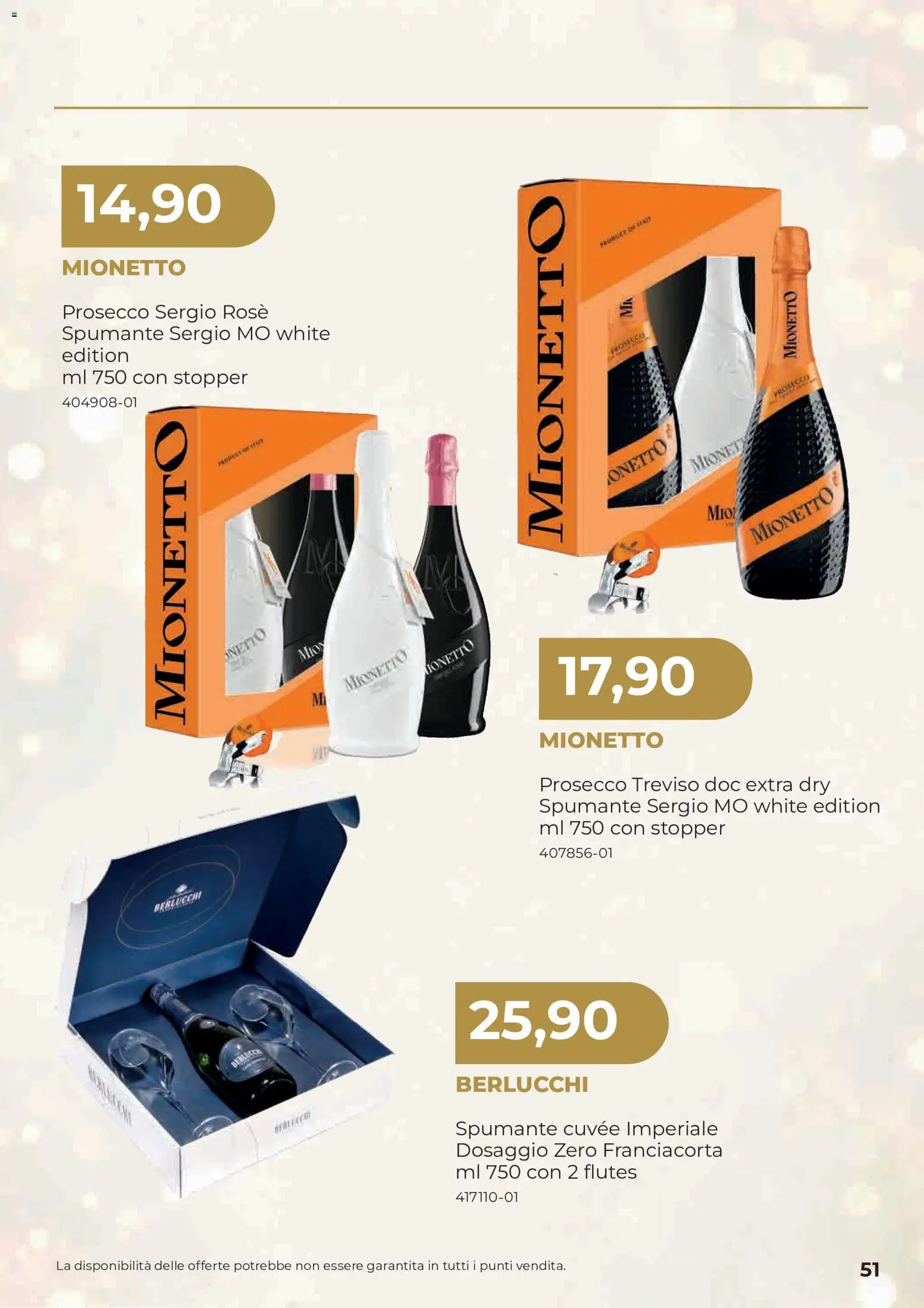 Anteprima dell'opuscolo Sogegross volantino Strenne dal negozio Sogegross valido da 27/10/2026 - Prosecco, Spumante, Mionetto Prosecco, Mionetto