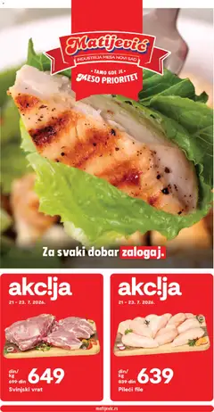 Pregled Matijevic kataloga - važi od 21.07.2026