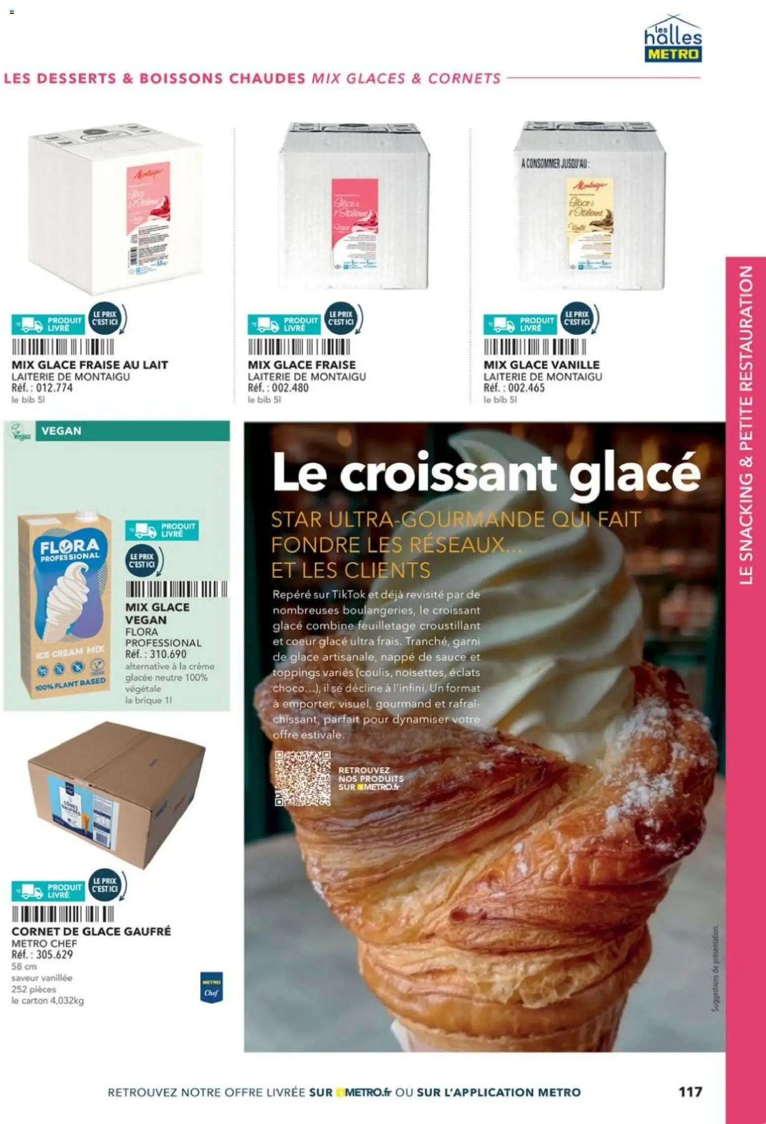 Prévisualisation de Boulangers Pâtissiers du magasin METRO formulaire valide 30/04/2026 - Fraise, Lait, Vanille, Crème, Brique, Nappe, Glace vanille, Boissons