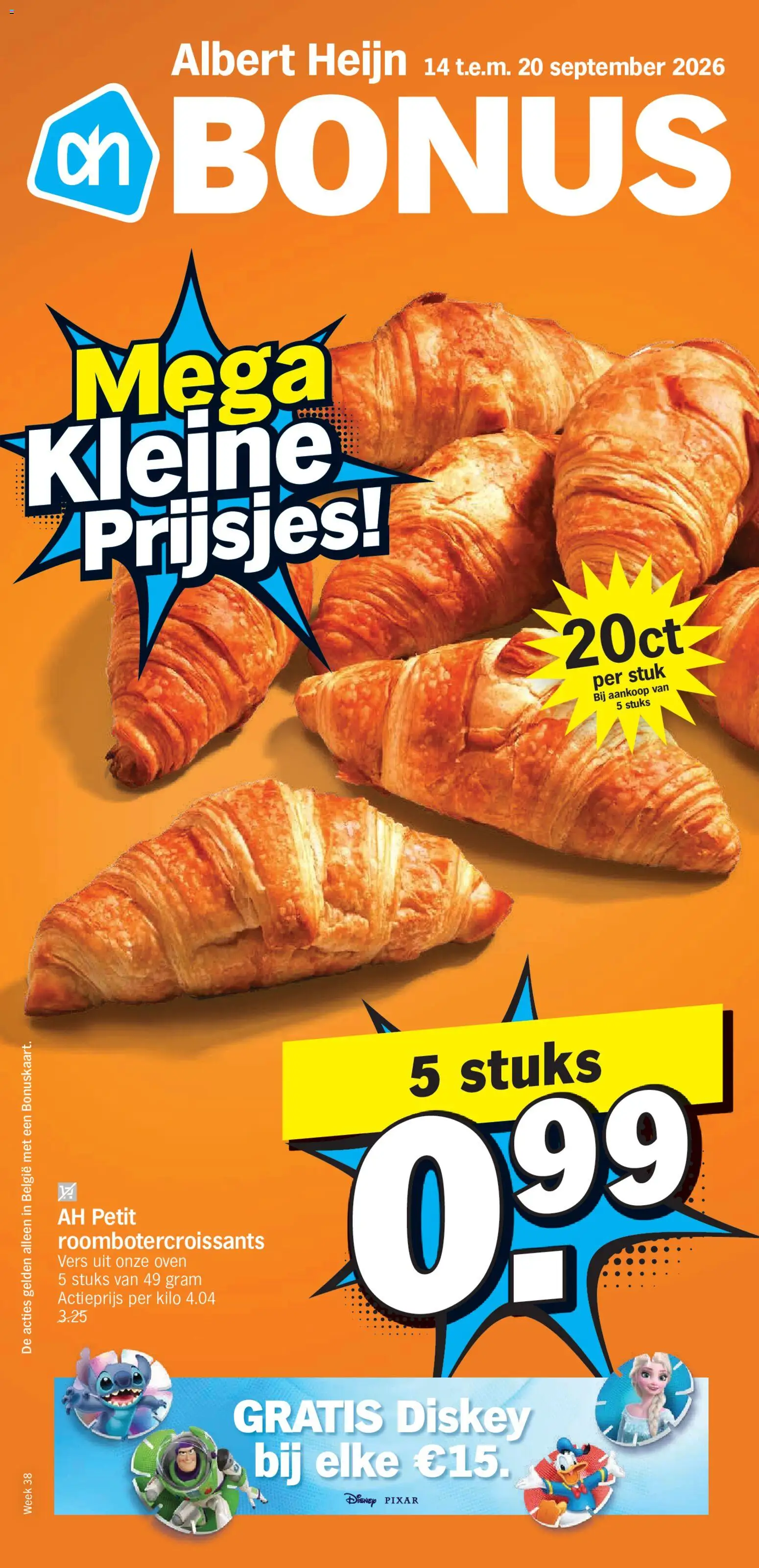 Voorbeeld van Albert Heijn Folder week / de la semaine 38 van winkel Albert Heijn geldig vanaf 14/09/2026 - Oven