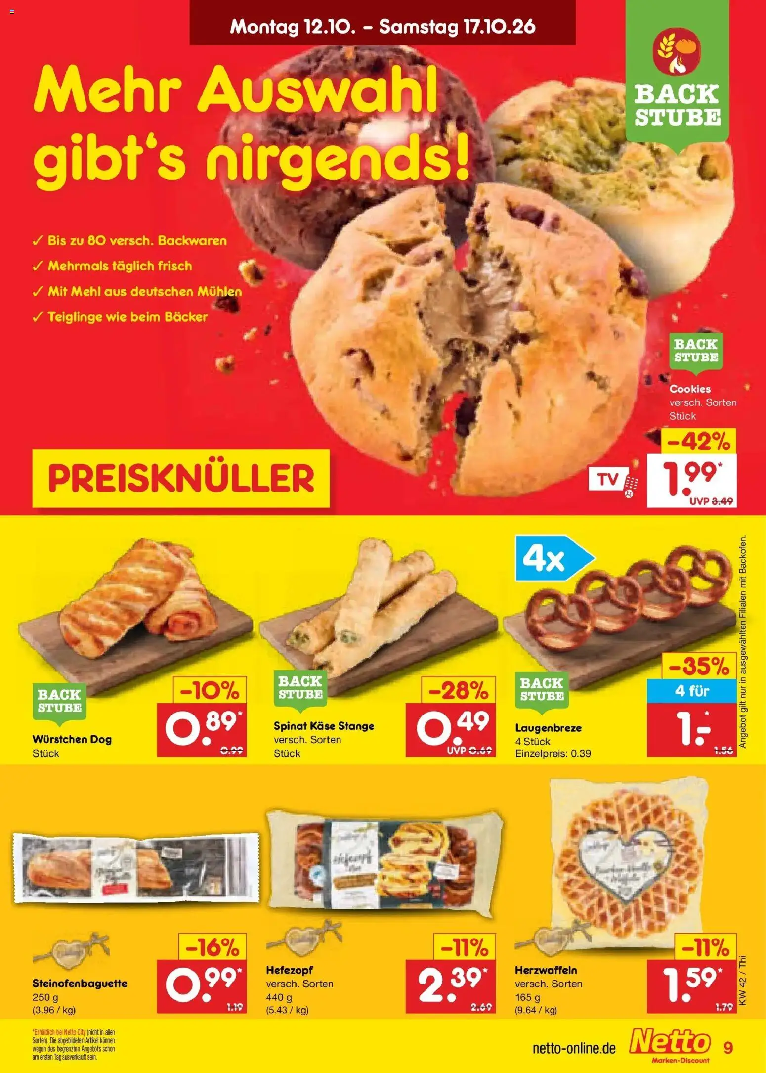Vorschau von dem Prospekt des Geschäftes Netto Marken-Discount, gültig ab dem 12.10.2026 - Käse, Mehl