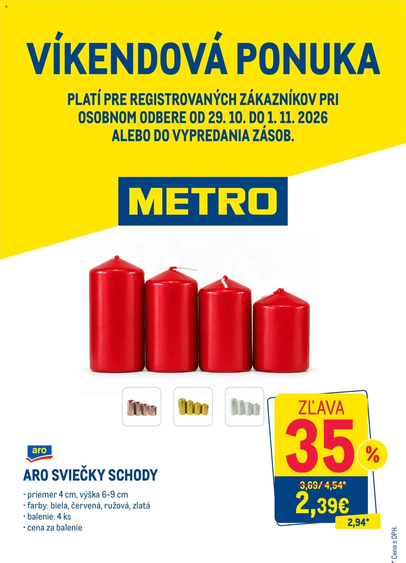 Náhľad Metro letáku platného od 29.10.2026 - Sviečky