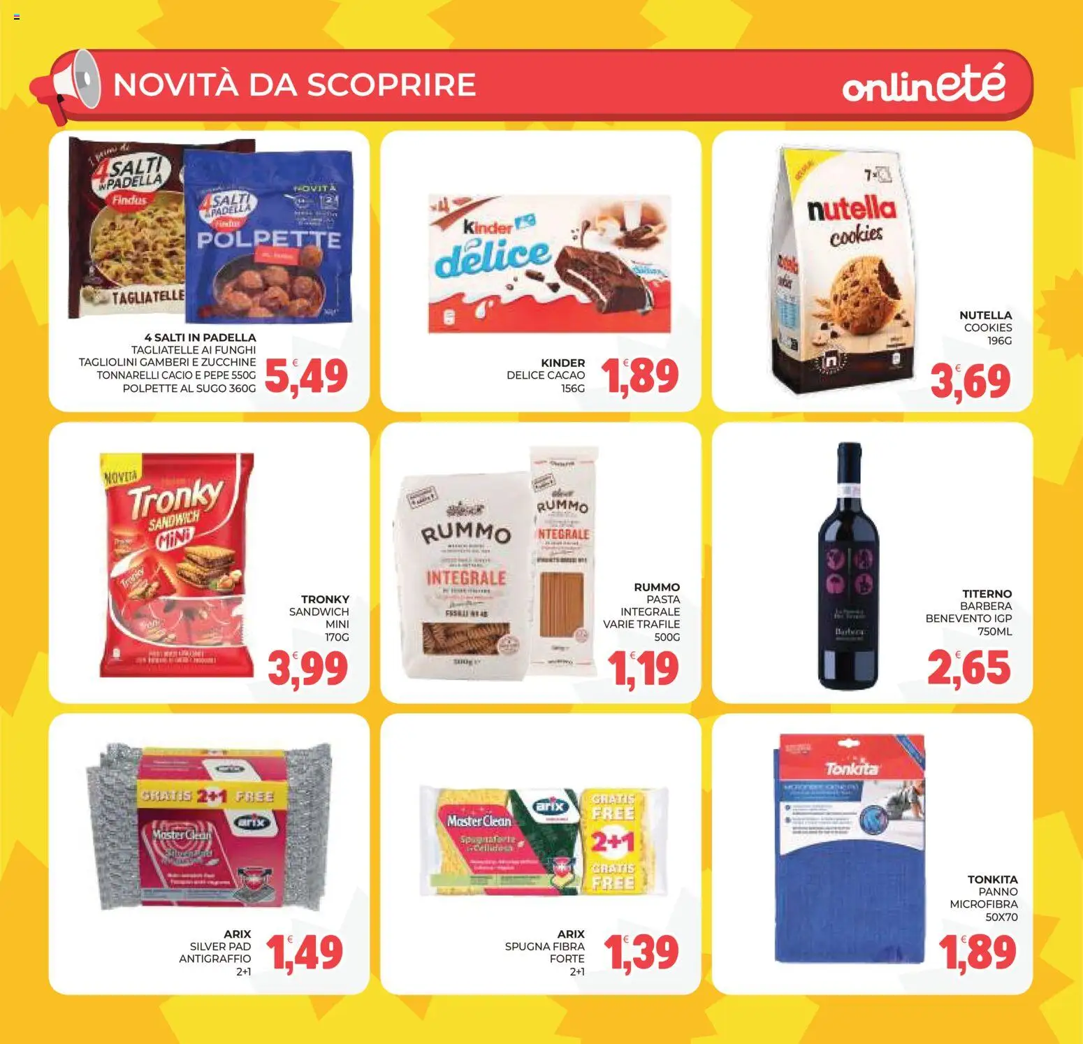 Anteprima dell'opuscolo Eté volantino dal negozio Eté valido da 23/10/2026 - Funghi, Nutella, Polpette, Tagliatelle, Gamberi, Padella, Cacao, Spugna
