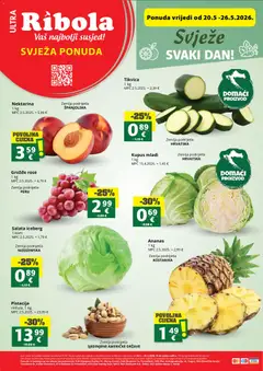 Pregled letka Ribola Svježa Ponuda trgovine Ribola vrijedi od 20.05.2026