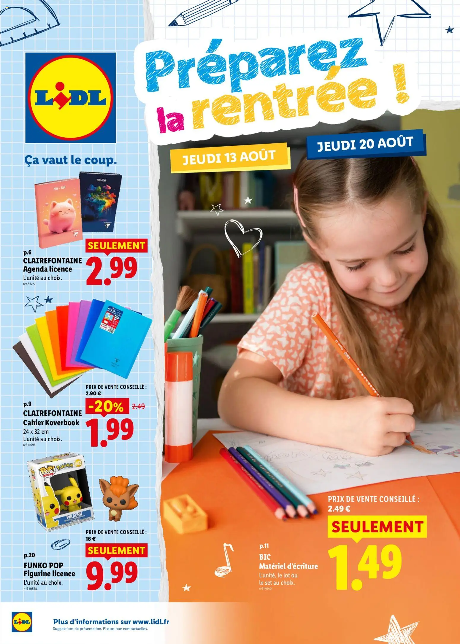Prévisualisation de LIDL catalogue Préparez la rentrée du magasin LIDL formulaire valide 13/08/2026