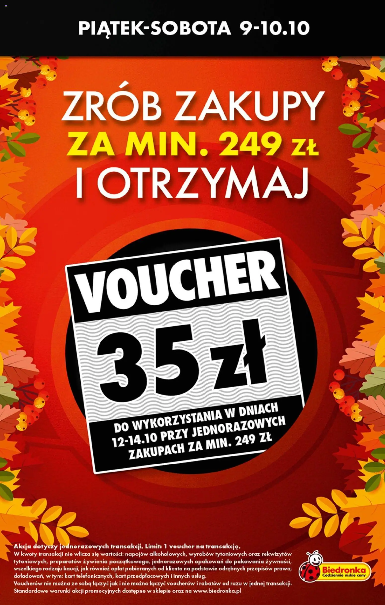 Pogląd gazetki "Biedronka gazetka - Tani weekend" ze sklepu Biedronka ważnej od 09.10.2026