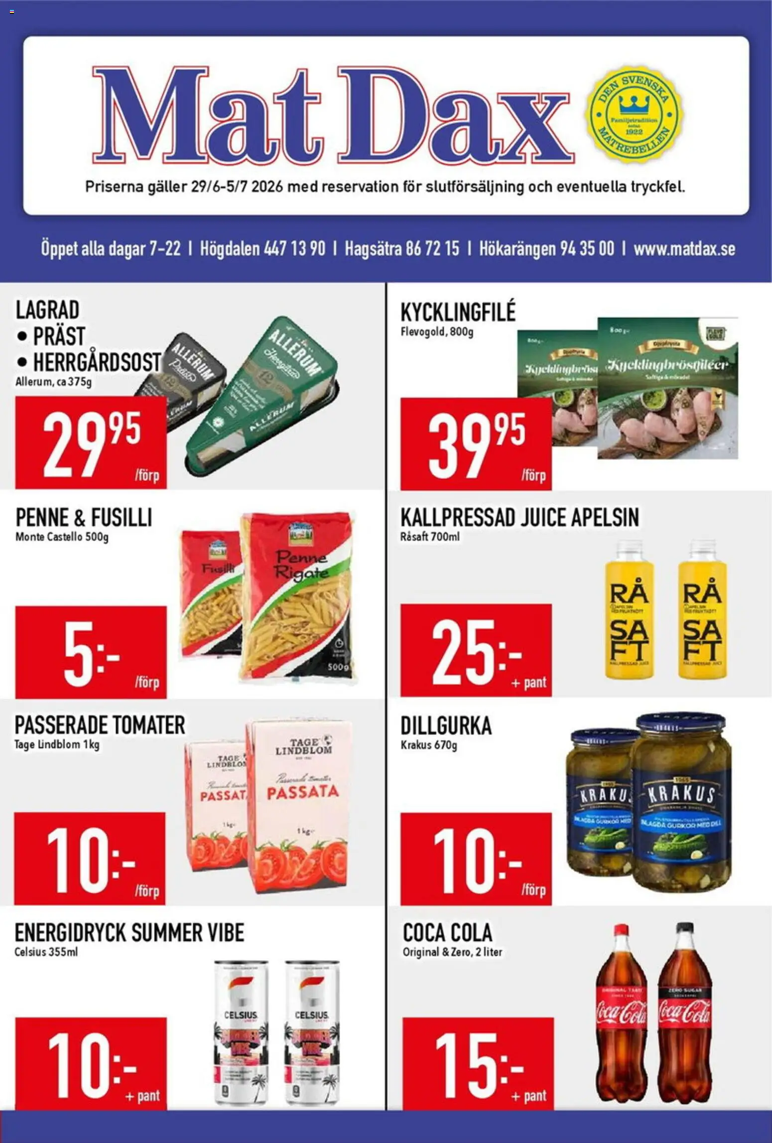 Förhandsgranska reklamblad Matdax erbjudanden från butik Matdax gäller från 29/06/2026