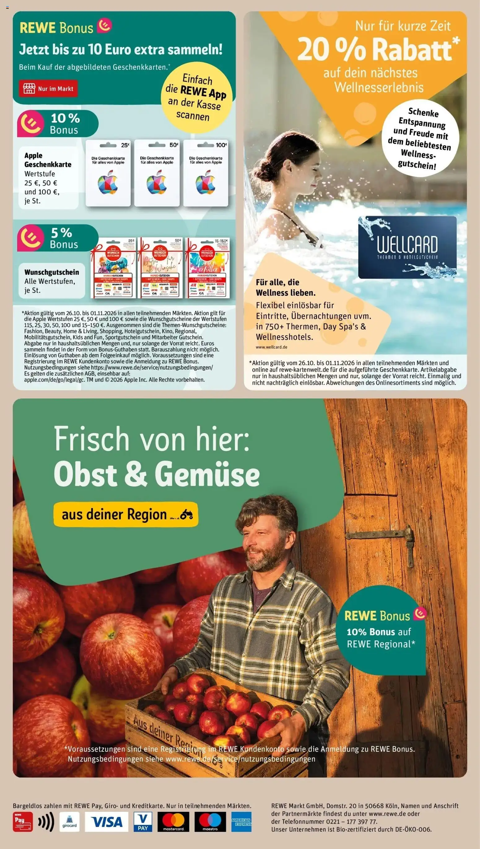 Vorschau von dem Prospekt des Geschäftes Rewe, gültig ab dem 26.10.2026
