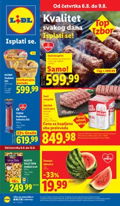 Pregled Lidl kataloga - važi od 06.08.2026
