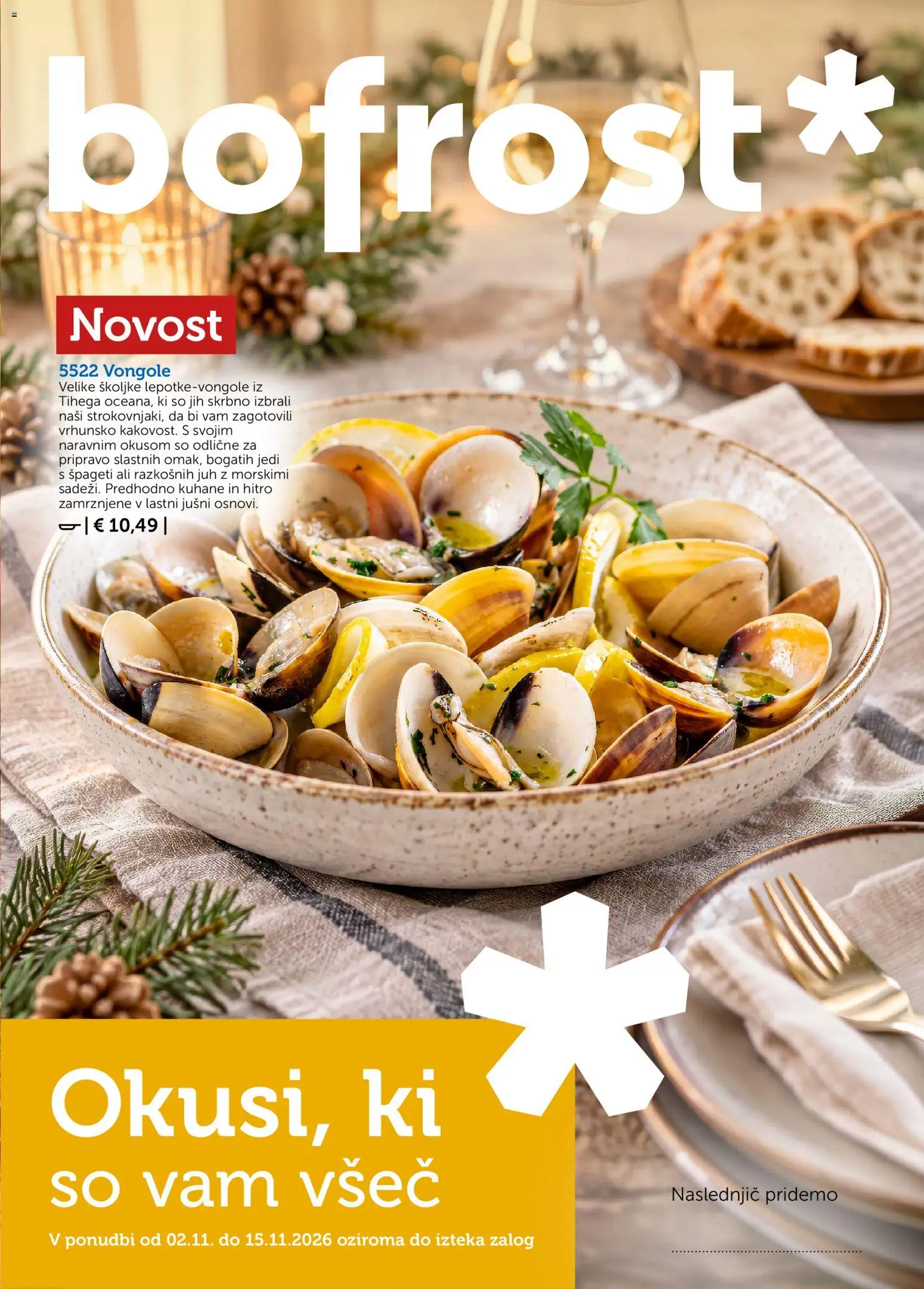 Predogled kataloga iz trgovine Bofrost veljaven od 02.11.2026 - Spageti, Školjke
