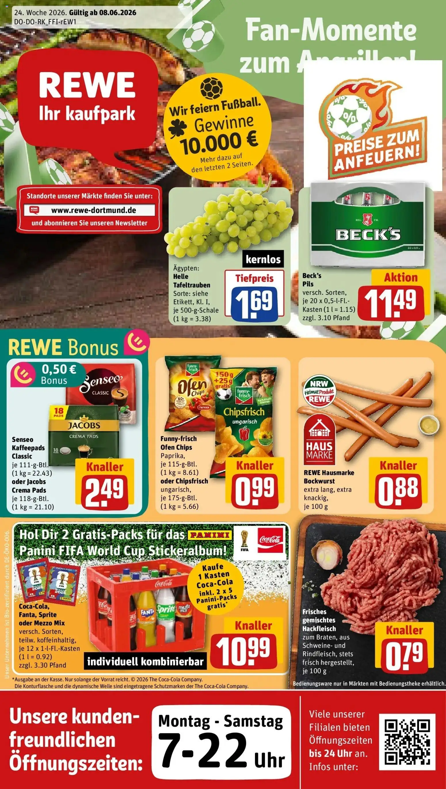 Vorschau von dem Prospekt des Geschäftes Rewe, gültig ab dem 08.06.2026