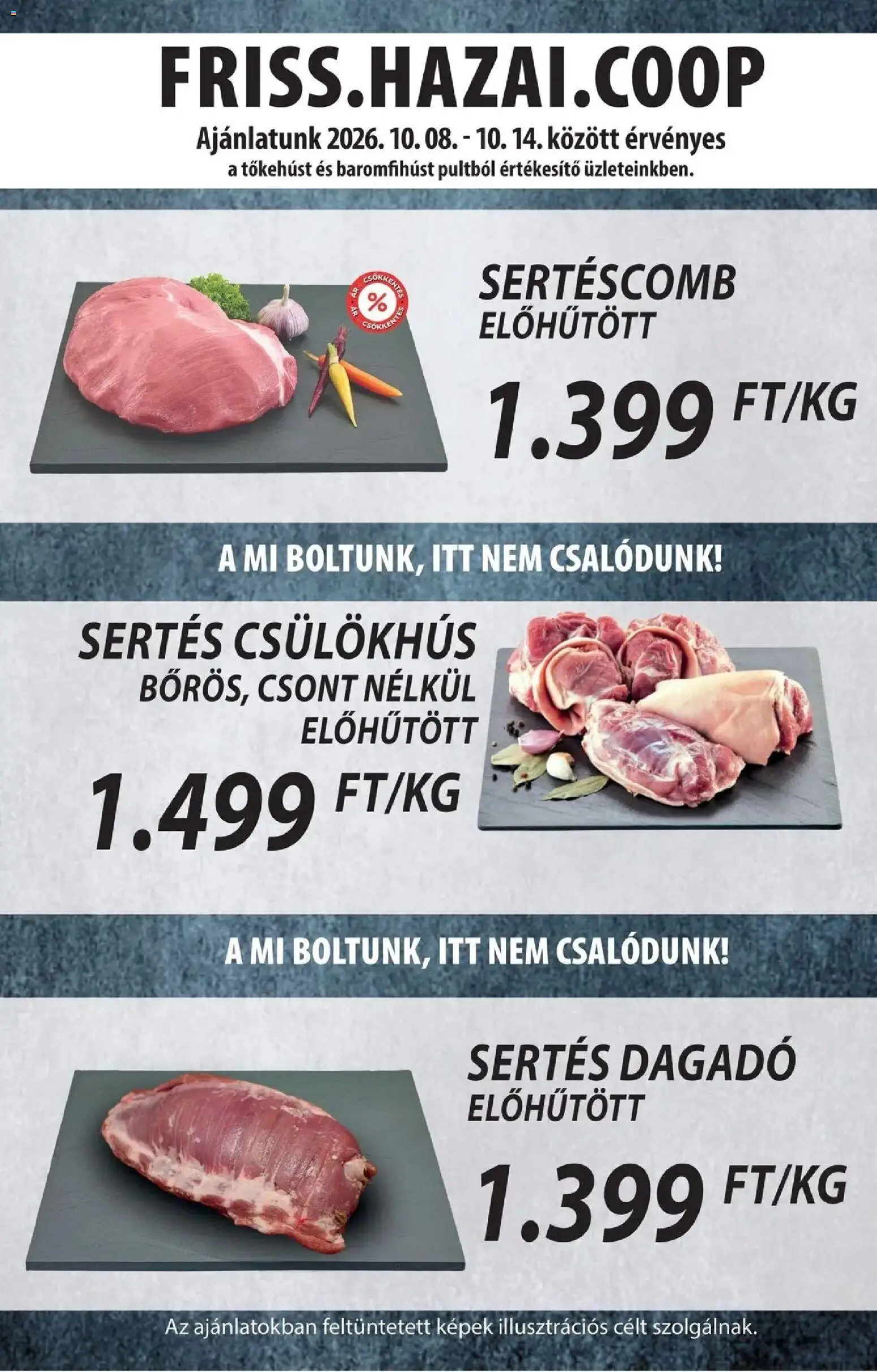 COOP Szolnok - COOP Szolnok akciós újság Székesfehérvár megtekintése, amely érvényes 2026.10.08.-től - Sertéscomb, Sertés dagadó