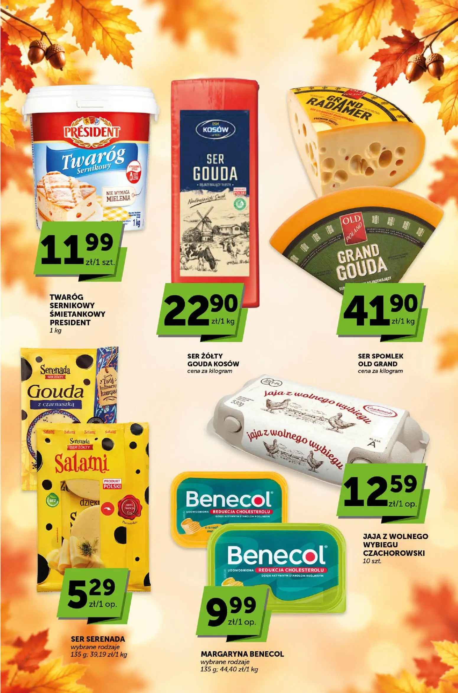 Pogląd gazetki "Euro Sklep gazetka - Katalog" ze sklepu Euro Sklep ważnej od 22.10.2026 - Ser, Czarnuszka, Salami, Twaróg, Margaryna, Jaja, Ser żółty, Ser żółty Gouda