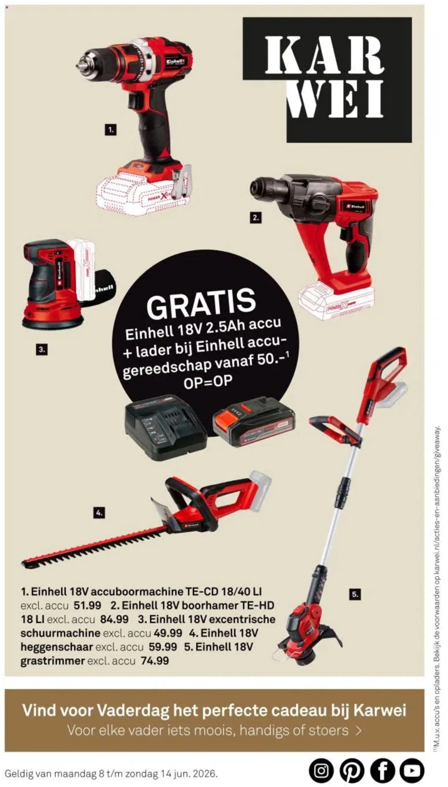 Voorbeeld van KARWEI folder van winkel KARWEI geldig vanaf 08-06-2026 - Gereedschap, Heggenschaar