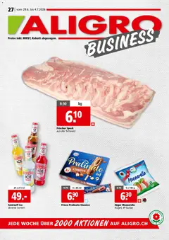 Vorschau des Merkblatts Aligro aktionen Business Chavannes, Matran, Genf, Sitten vom Shop Aligro gültig von 29.06.2026 bis 04.07.2026