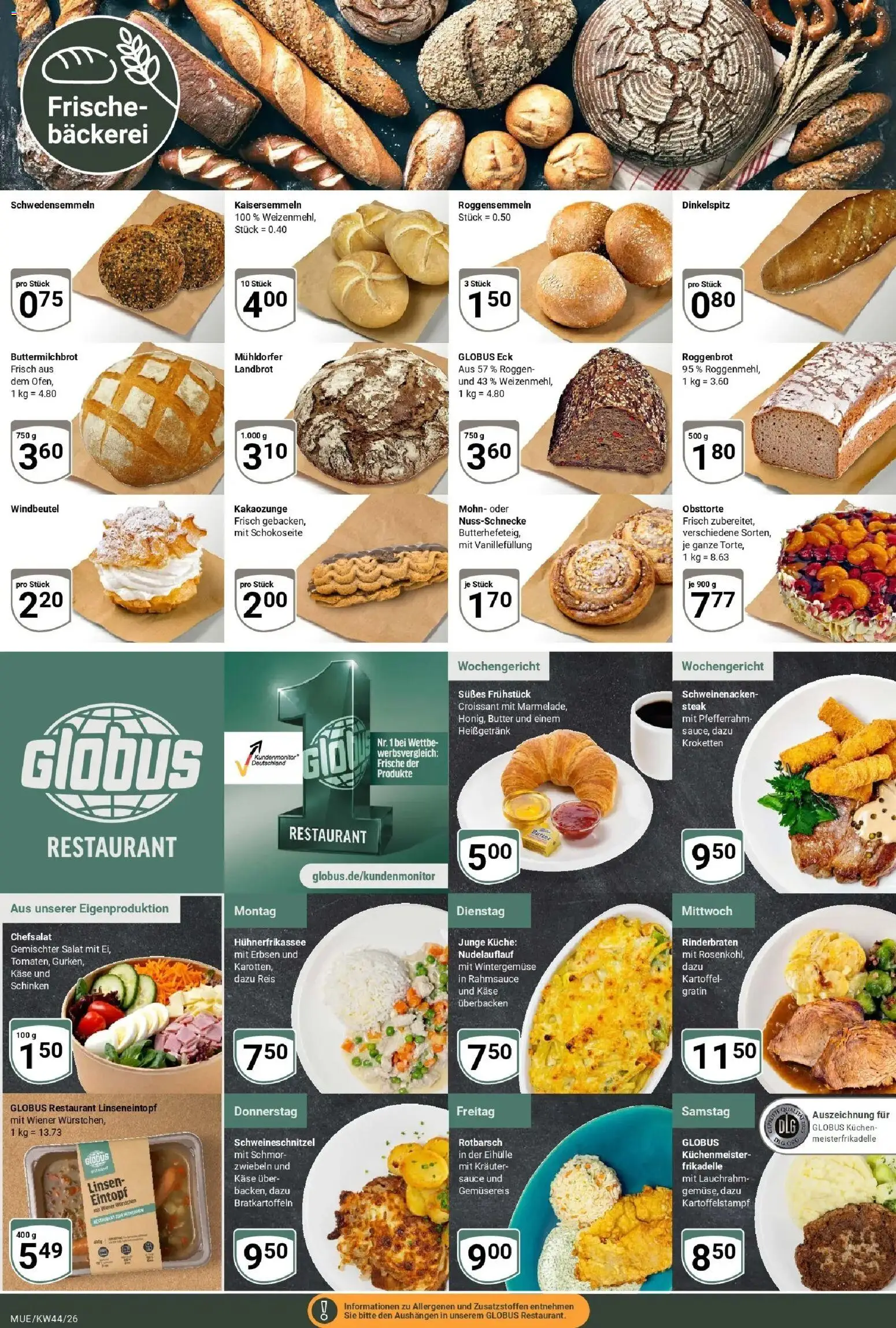 Vorschau von dem Prospekt des Geschäftes Globus, gültig ab dem 26.10.2026