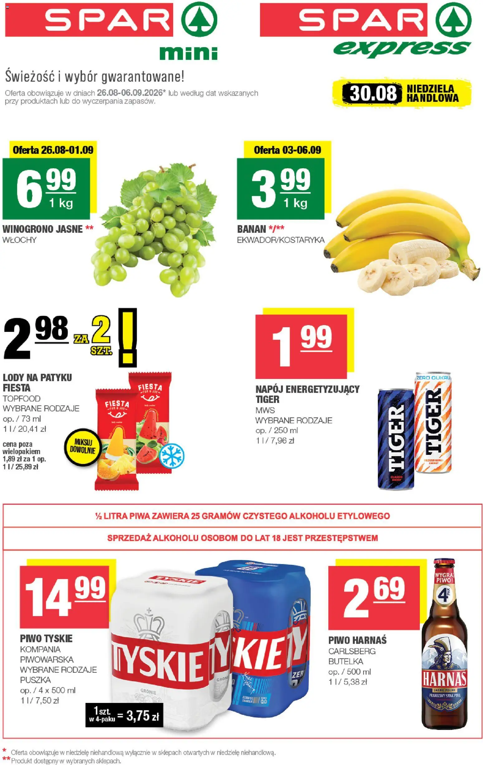 Pogląd gazetki "Spar gazetka - Mini" ze sklepu Spar ważnej od 26.08.2026
