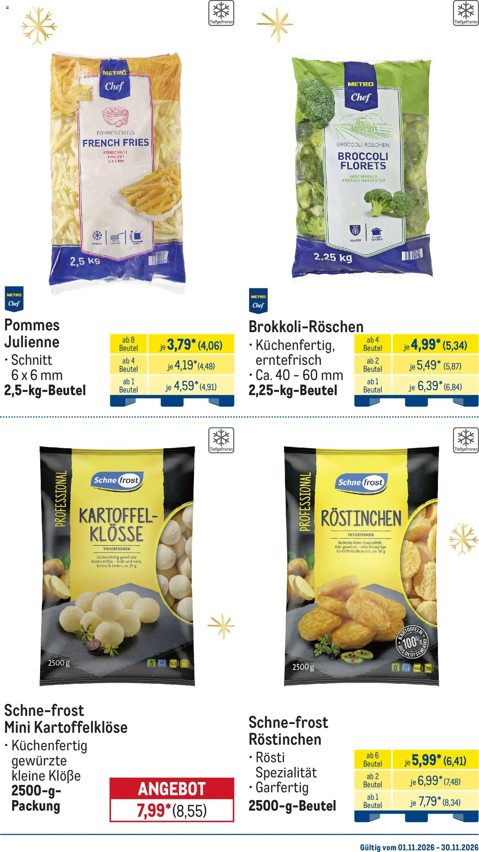 Vorschau von dem Prospekt des Geschäftes Metro, gültig ab dem 01.11.2026 - Pommes, Pommes frites