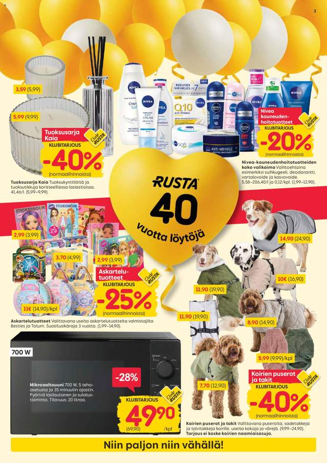 Uusi Rusta tarjouslehti alkaen 26/10
