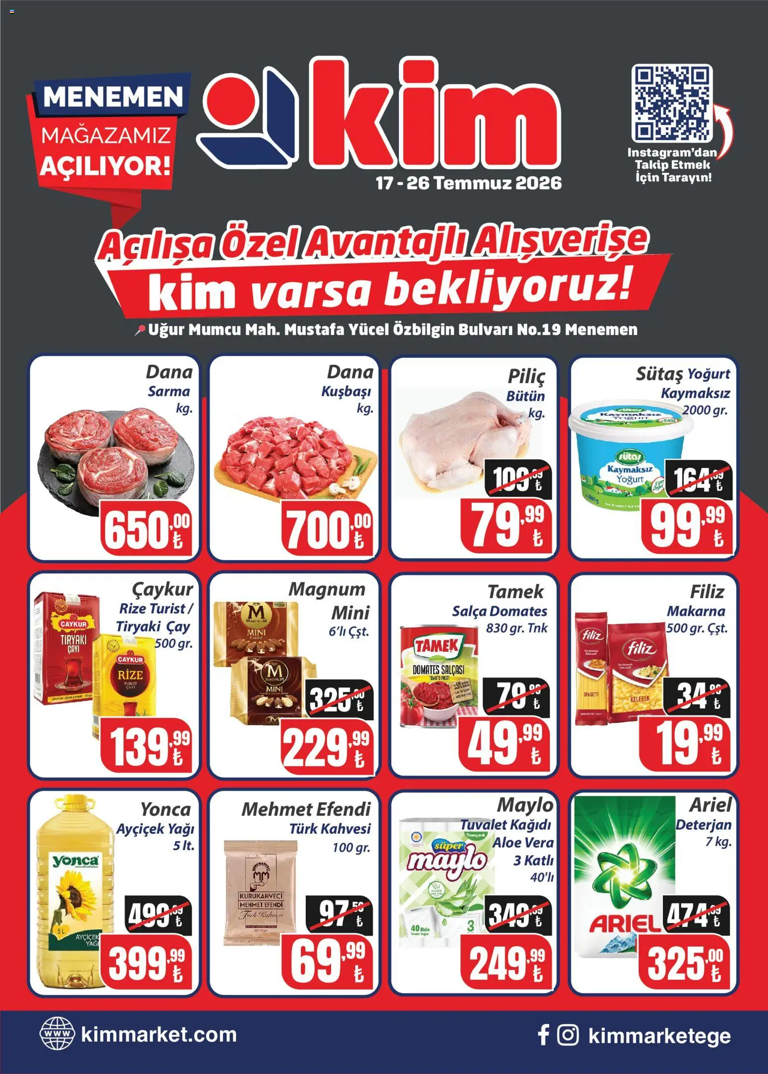 Kim Market Kim Market Katalog - Yeni Mağaza Açılış Özel 17.07.2026 - Broşürünün önizlemesi