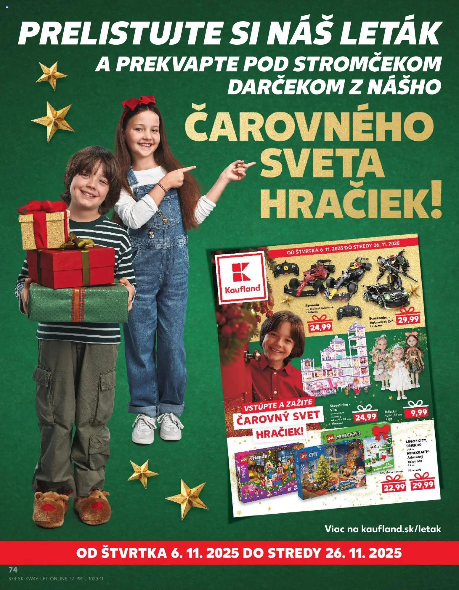 Náhľad Kaufland letáku platného od 13.11.2025 - LEGO, Adventný kalendár
