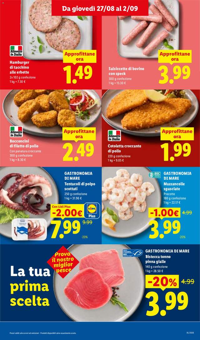 Nuovo volantino Lidl dal 27/08