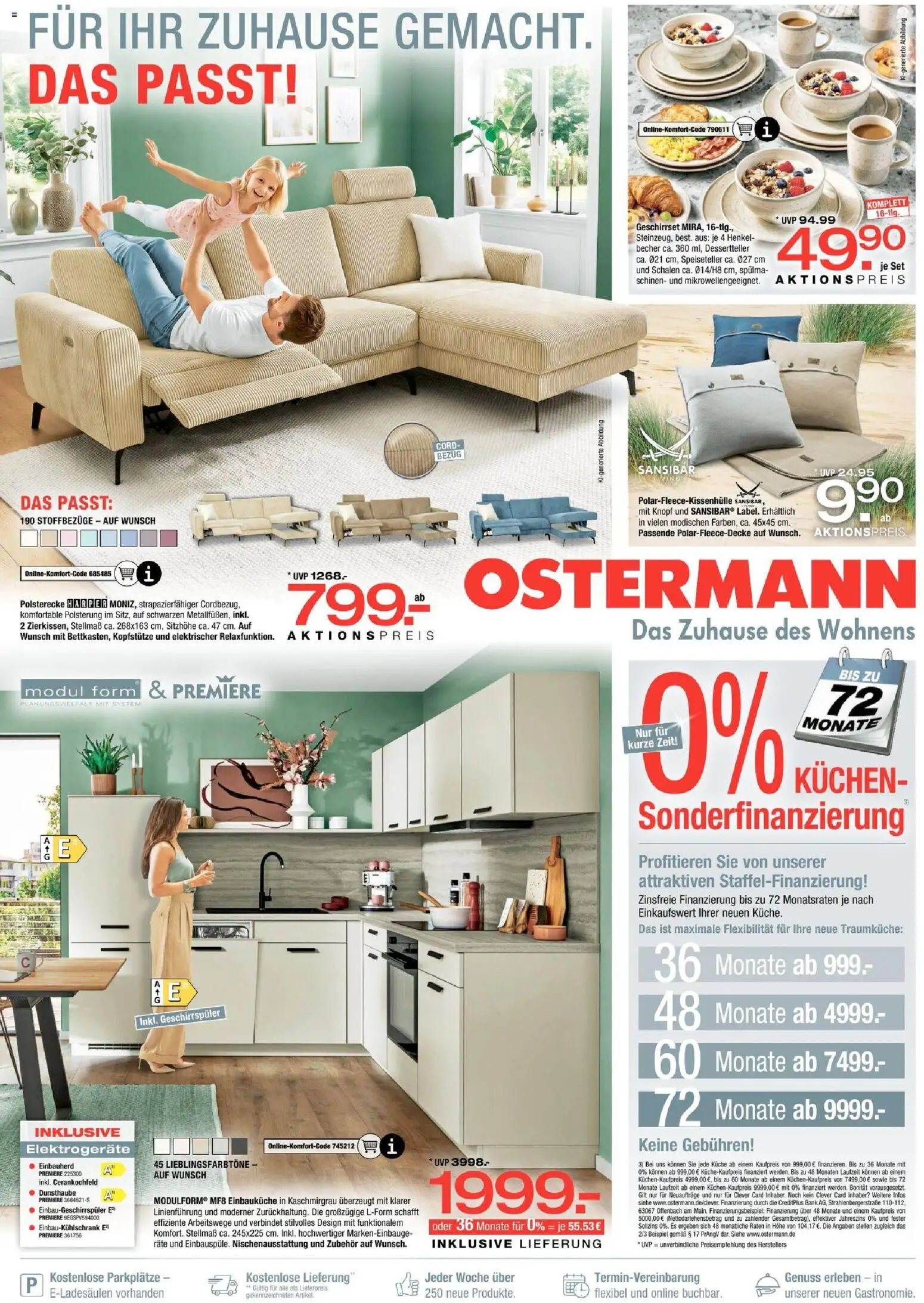 Vorschau von dem Prospekt des Geschäftes Ostermann, gültig ab dem 29.08.2026 - Kuchen, Küche, Geschirrspüler, Einbauküche