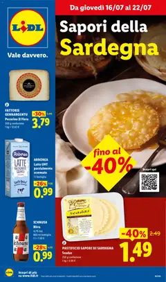 Anteprima dell'opuscolo Lidl volantino Sardegna dal negozio Lidl valido da 16/07/2026