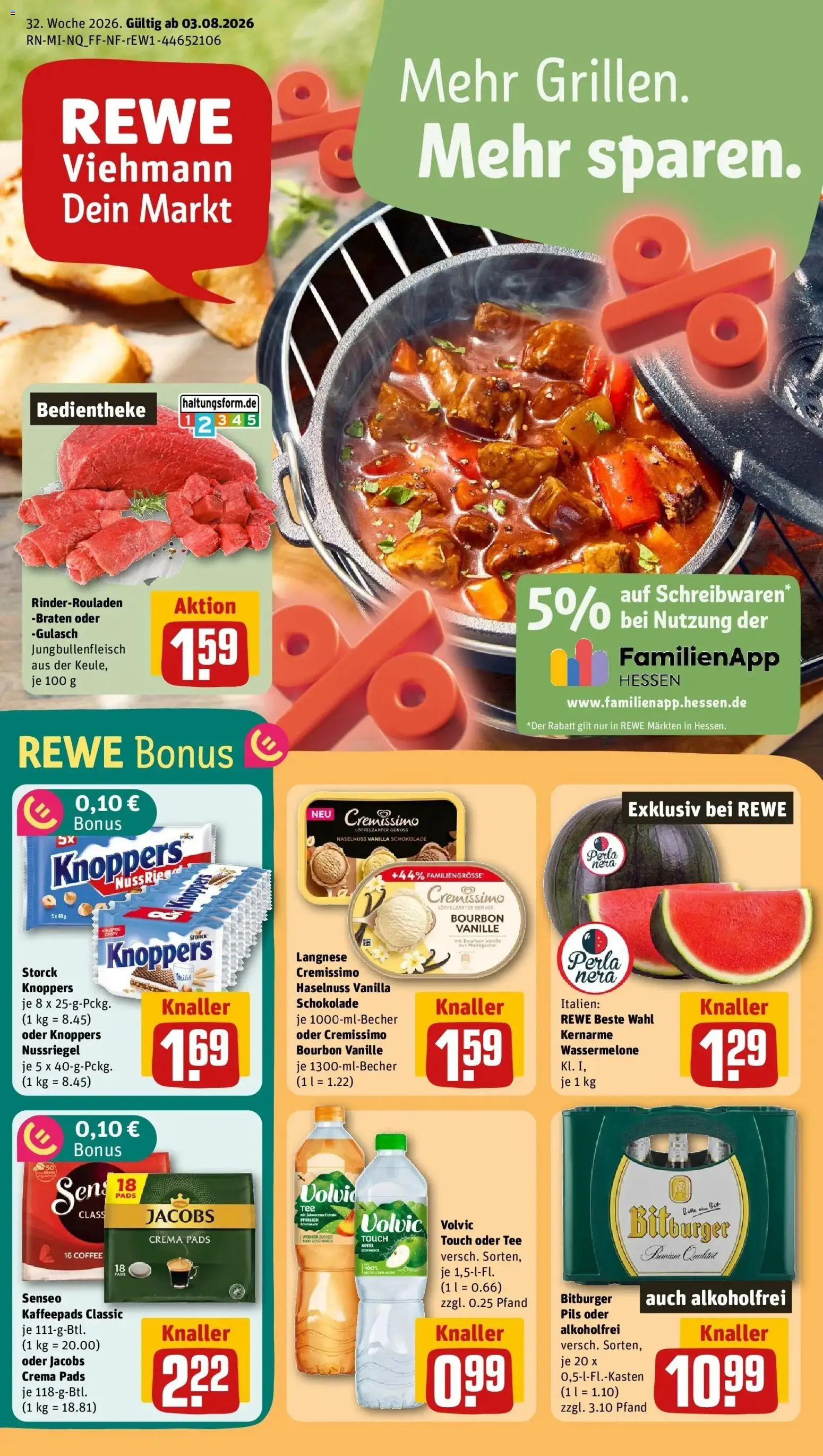 Vorschau von dem Prospekt des Geschäftes Rewe, gültig ab dem 03.08.2026