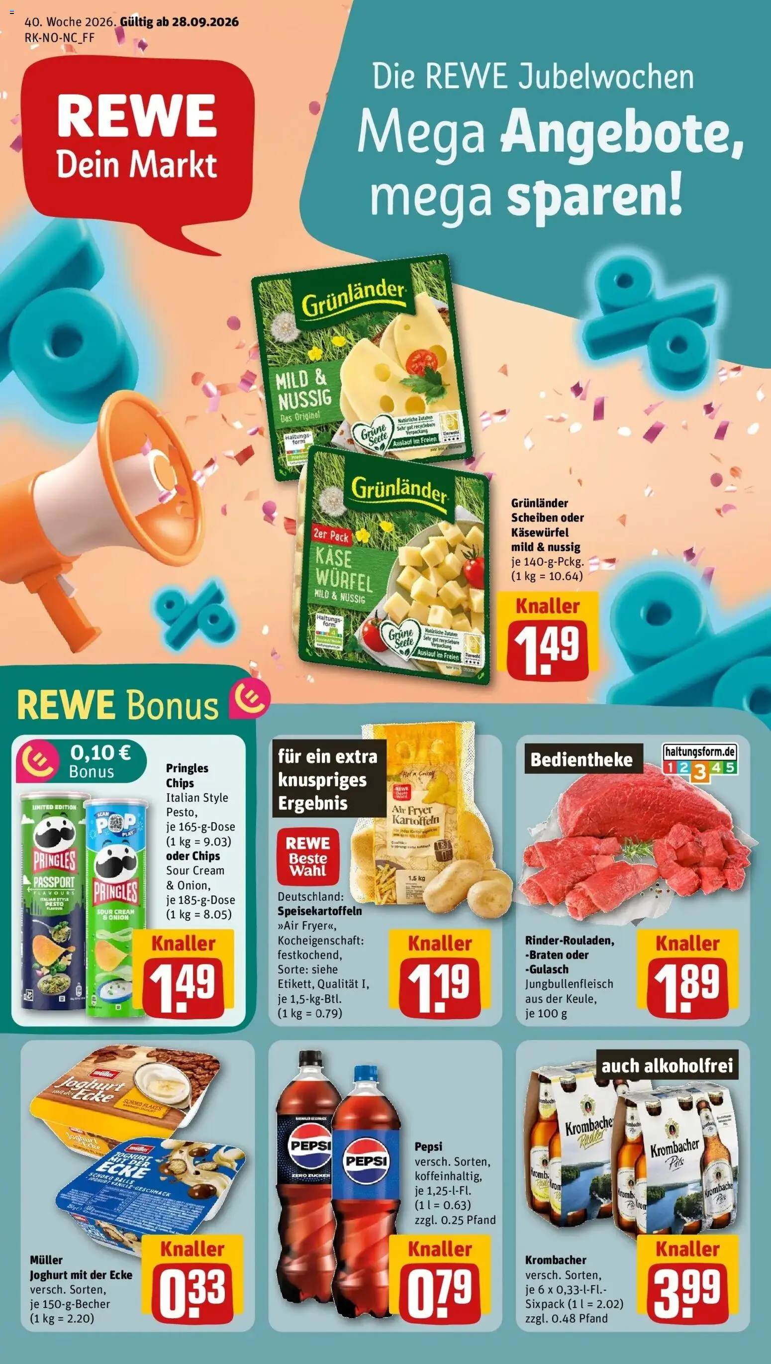 Vorschau von dem Prospekt des Geschäftes Rewe, gültig ab dem 28.09.2026