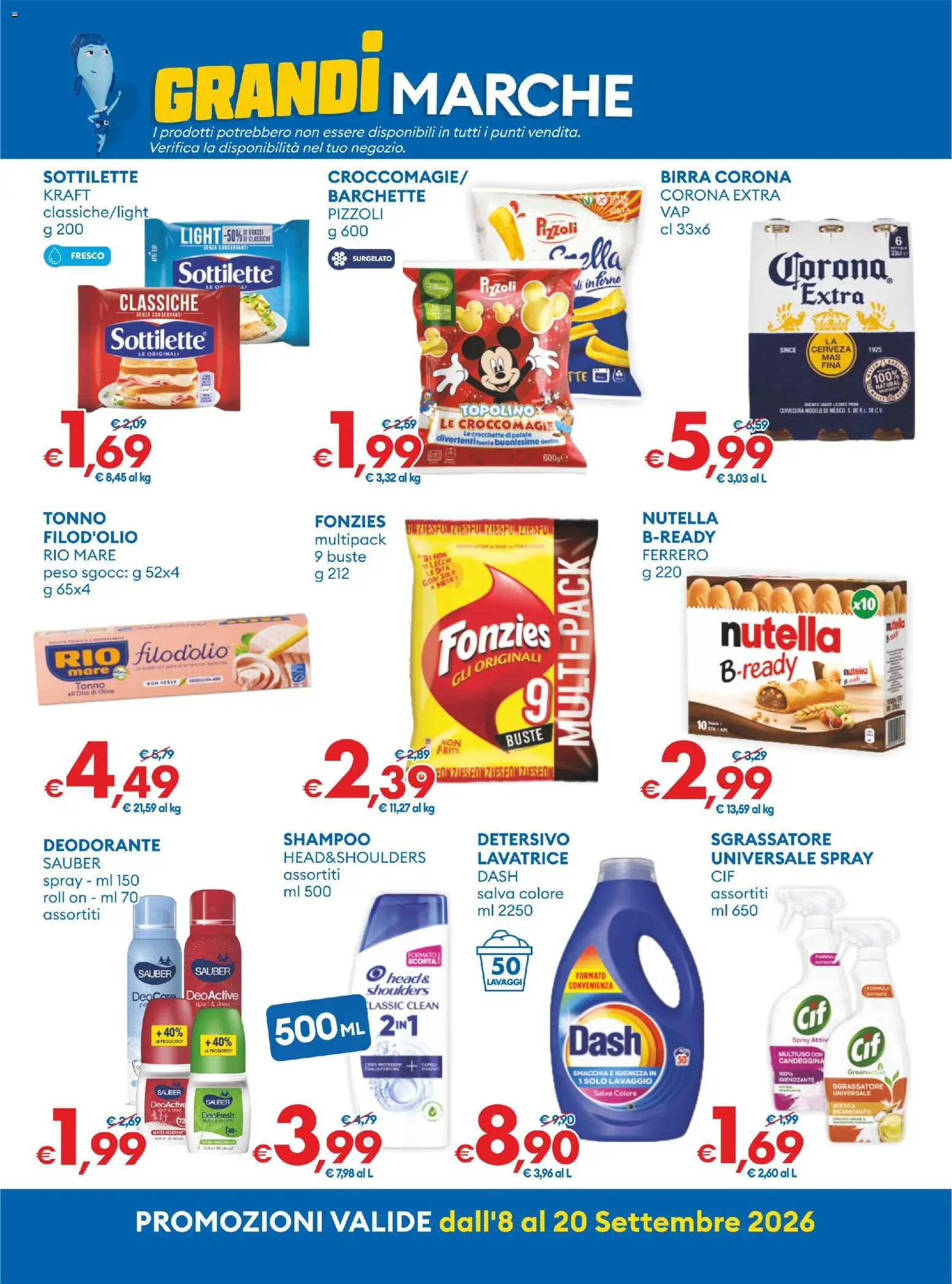 Anteprima dell'opuscolo MD Discount volantino dal negozio MD Discount valido da 08/09/2026 - Lavatrice, Birra, Patate, Candeggina, Tè, Colla, Crocchette, Head & Shoulders