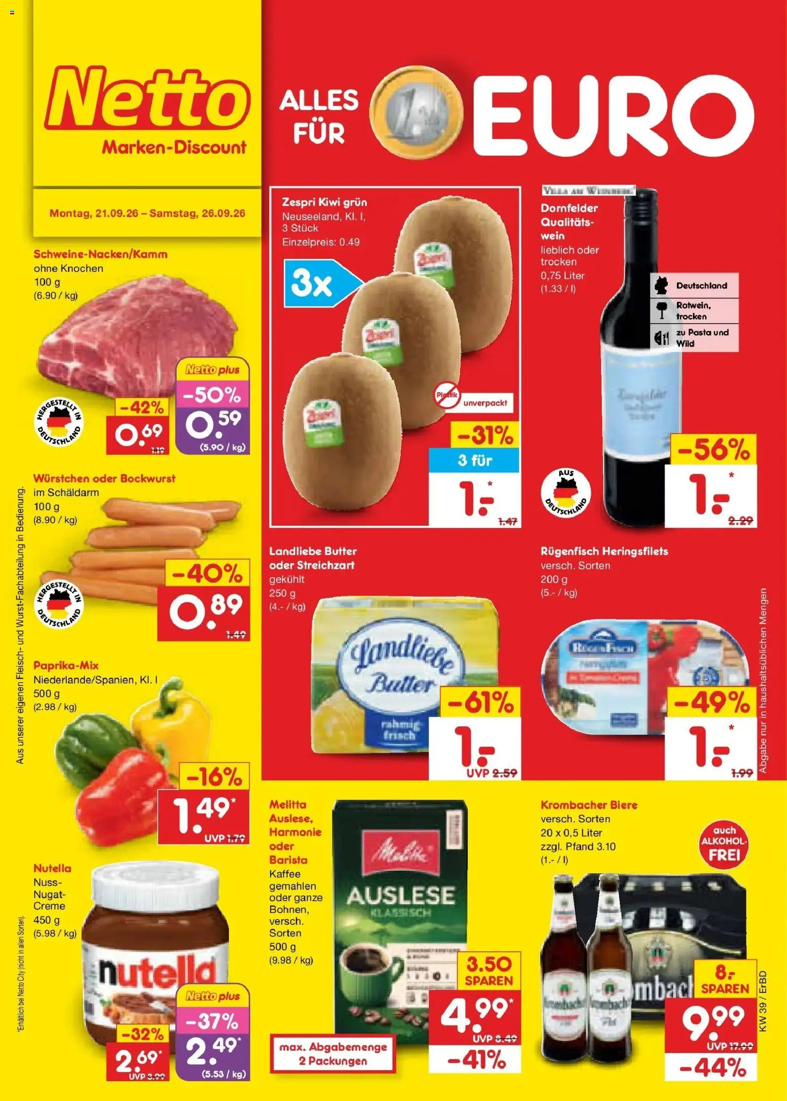 Vorschau von dem Prospekt des Geschäftes Netto Marken-Discount, gültig ab dem 21.09.2026